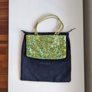 Prada Green Sequin Bag